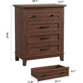 thumbnail image 4 of IDEALHOUSE Walunt Dressers, 7 Drawer Farmhouse Chest, Modern Bedroom Storage Cabinet, Concave Convex Drawer, Rustic Organizer, Unique Handle, Sturdy MDF, 4 of 7