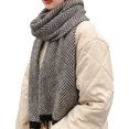 thumbnail image 1 of Men's winter scarf, soft knit scarf, 1 of 5