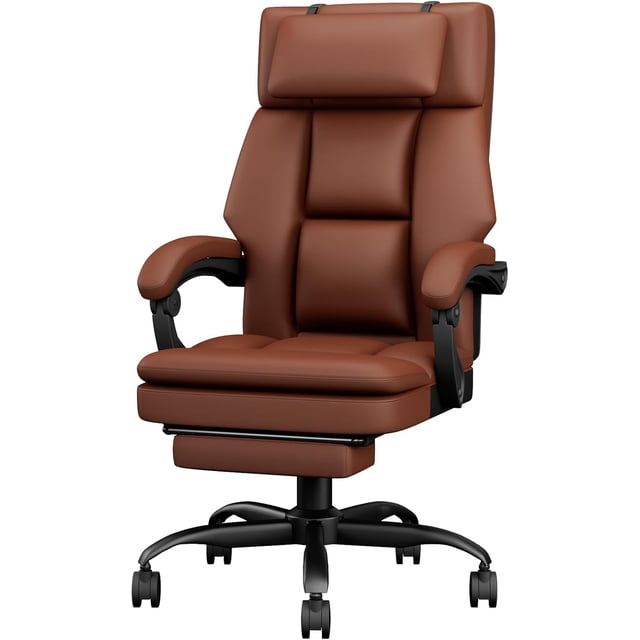 Office Chair Big and Tall Office Chair with Footrest Ergonomic Office Chair Computer Chair with Headrest Back Desk Chair Executive Reclining Chair for Adults Home
