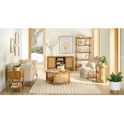 Better Homes & Gardens Springwood Caning Nightstand, Light Honey Finish
