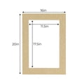 thumbnail image 3 of Linen Acid Free 16x20 Picture Frame Mats with White Core Bevel Cut for 12x18 Pictures - Fits 16x20, 3 of 4