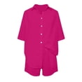 thumbnail image 6 of MSJUHEG Womens Sets Summer Sets for Women Womens Matching Sets Summer 2 Piece Workout Sets for Women Summer Set 2 Piece Summer Sets for Women Summer 2 Piece Sets for Women Hot Pink M, 6 of 7