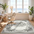 thumbnail image 3 of Design&I 4'x6' Ultra Soft Area Rug, Classic Farmhouse Lettering Adorned With Corner Botanical Sprigs None Fluffy Washable Non Shedding for Bedroom Living Room Home Office, 3 of 7