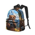 thumbnail image 2 of Lsque Snowy Mountain Photography Bear Classic Casual Backpack - Large Capacity Water-Resistant Backpack for School, Work, Travel, and Outdoor Activities, 2 of 8
