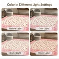 thumbnail image 7 of ODIKA 8'x10' Washable Area Rug Pink Coquette Ribbon Lattice Vintage Border Motif Round for King Size Bedroom Under Bed, Master Suite, Non-Shedding, Easy Care, 7 of 7