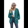 thumbnail image 3 of Sudadera con Capucha y Cremallera de Larga, Color Azul Pavo Real, Talla M, 3 of 10