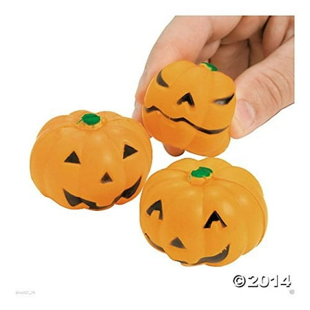 24 HALLOWEEN JACK O LANTERN Pumpkin MINI STRESS BALLS Toys Party Favors