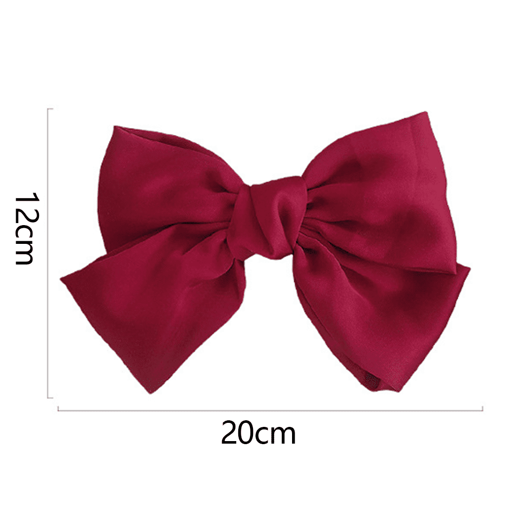 5pcs Multicolor Big Hair Bow Ties - Cute French Hairpins With Satin Silk  Bows - Hair Ornaments Gift For Ladies And Girls