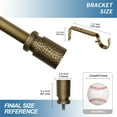 thumbnail image 3 of Urbanest 1" Hammered Adjustable Curtain Rod with Designer Finials — Heavy-Duty Metal Telescoping Rod, Easy Install, 48"–84″, Renaissance Gold, 3 of 6