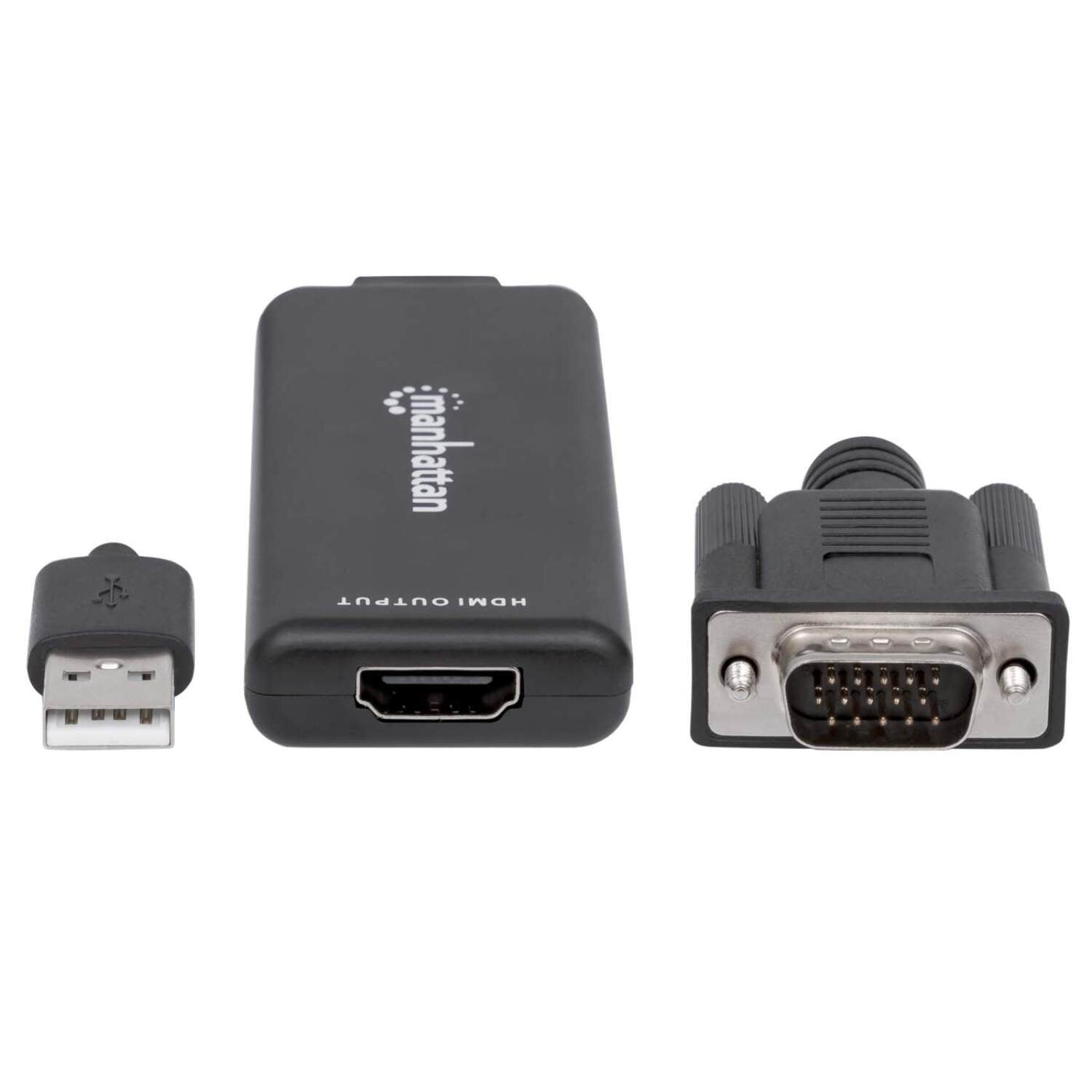 Manhattan VGA and USB to HDMI Converter, 1080p@60Hz, 24-bit color depth