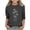 Dark Gray, variant on Girls T Shirts, Casual Summer Crew Neck Soft 3/4 Sleeve Tops Navy Size 6