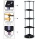 thumbnail image 5 of 5 Tier Corner Display Rack Multipurpose Shelving Unit, Dark Cherry/Black, 5 of 9
