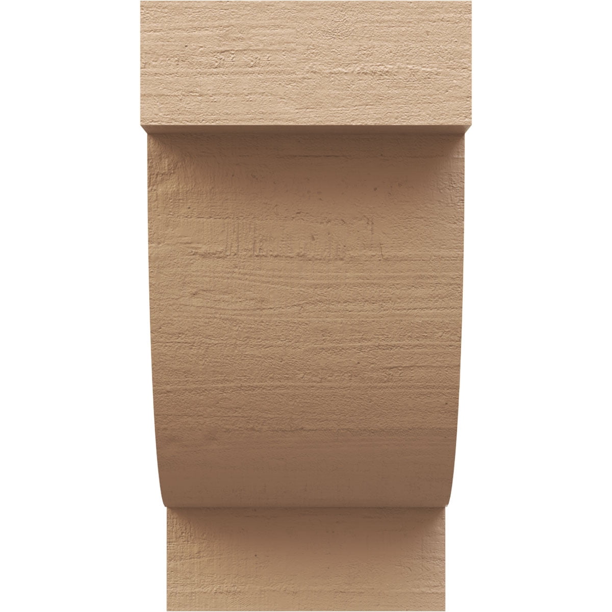 11"W x 11"D x 22"H Wide Alpine Rough Cedar Woodgrain TimberThane Corbel, Primed Tan