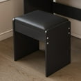 thumbnail image 4 of 30" Makeup Vanity Desk with Chair, Modern Makeup Vanity Set with Large Mirror and Power Outlet, Hair Dryer Holder, 3 Lighting Modes Small Dressing Table for Bedroom, Black, 4 of 9
