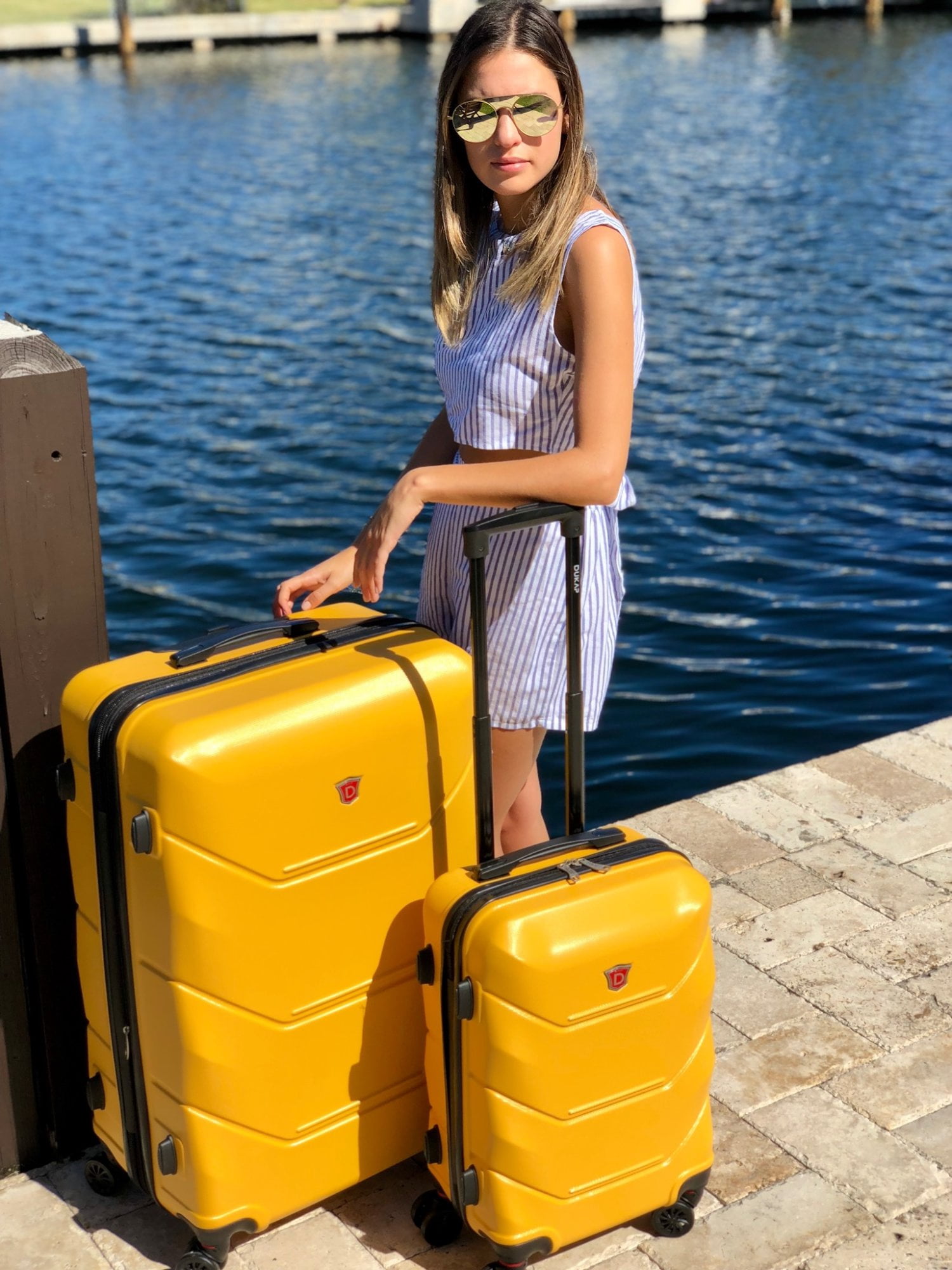 DUKAP Zonix 3-Piece 20"/26"/30" Lightweight Hardside Set Luggage