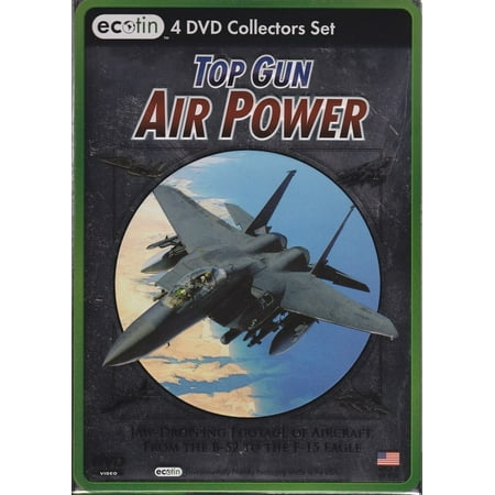 Top Gun Air Power 4 DVD Set ~ Fighter Planes; War Over Iraq; Gunships, Tankers & Trainers; Past Present & (Top 10 Best Fighter Planes In The World)