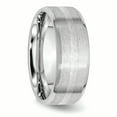 thumbnail image 4 of Cobalt 925 Sterling Silver Inlay Edge 8mm Wedding Band Ring Man Precious Metal   For Dad Mens  For Him, 4 of 10
