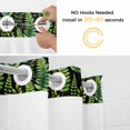 thumbnail image 5 of Spring Ferns Leaves No Hook Shower Curtain with Snap in Liner Watercolor Green Plant Black Waterproof Bathroom Shower Curtain with See Through Top Window for Bathtub 54" x 78", 5 of 9