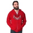 thumbnail image 3 of Country Strong Cute Angels Wings Star Zip Up Hoodie Men's Women's Brisco Brands M, 3 of 6