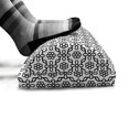 thumbnail image 5 of Boho Foot Rest, Repeating Monochrome Print of Digitally Generated Flower Vintage Vibes, Non-Slip Backing Adjustable Ergonomic Memory Foam Leg Support for Office, Charcoal Grey White, by Ambesonne, 5 of 5