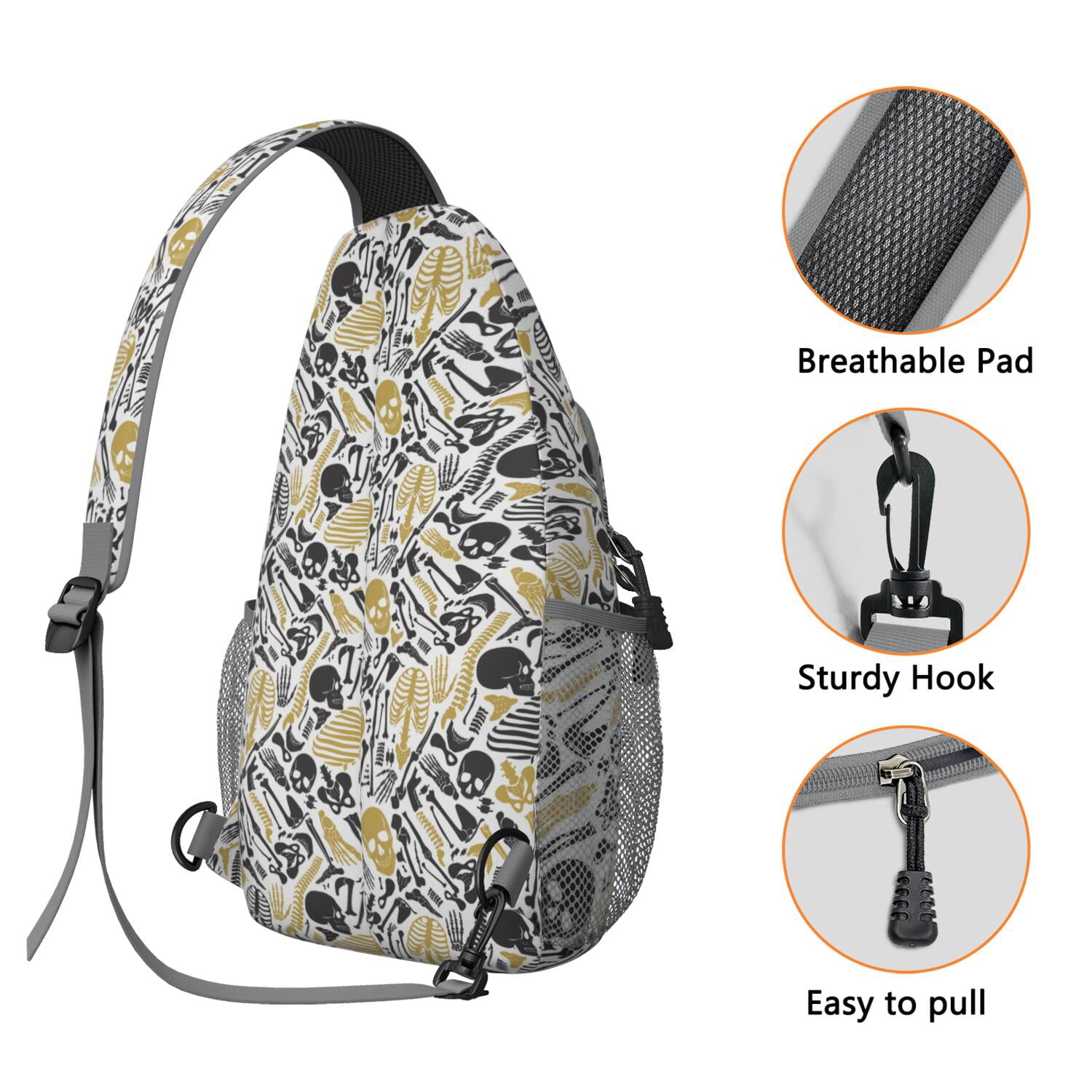 Solar and Lunar Eclipse Crossbody Bag Ethereal Cosmic Elements Sling Bag Anti-Theft Design & Travel-Ready for Outdoor Enthusiasts