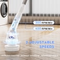 thumbnail image 3 of VAVSEA Electric Spin Scrubber, Long Handle Cleaning Brush for Bathroom Shower, with 6 Heads,2500mAh 400RPM Scrubber Kit for Floor Tile Bathtub,51 inch, 3 of 11