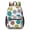 Geometric Flower and, variant on Geometric Flower and Dahlia White 17" School Backpacks for Teens,Waterproof Oxford Fabric,S-Shape Padded Straps for School,Travel,Hiking,Camping