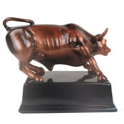 Official Licensed Bronze Wall Street Bull Stock Market NYC Figurine Statue with Base (Small 3.5)