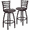 Burgundy Vinyl Seat/Black Metal Frame, variant on Flash Furniture 2 Pack HERCULES Series Black Ladder Back Swivel Metal Barstool - Burgundy Vinyl Seat