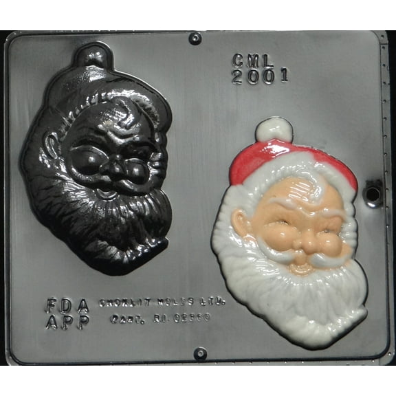 2001 Santa Claus Face Chocolate Candy Mold