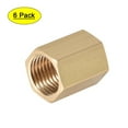 thumbnail image 1 of Uxcell 1/4 x 1/4 G Hembra Rosca Accesorio de Tubería Latón Tono Dorado 6 Paquete, 1 of 5