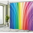 thumbnail image 5 of Ambesonne Modern Shower Curtain, Psychedelic Stripes, 69"Wx84"L, Magenta Blue, 5 of 5
