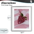 thumbnail image 4 of Stupell Industries Contemporary Glimmer Strawberry on Pink Gray Framed Print Under Glass, 13 x 16, by LISH Creative, 4 of 8