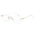 thumbnail image 1 of Gafas de bloqueo de luz Anti fatiga ocular Gafas de moda sin montura para lectura Juego LingWen 1327533397032, 1 of 1