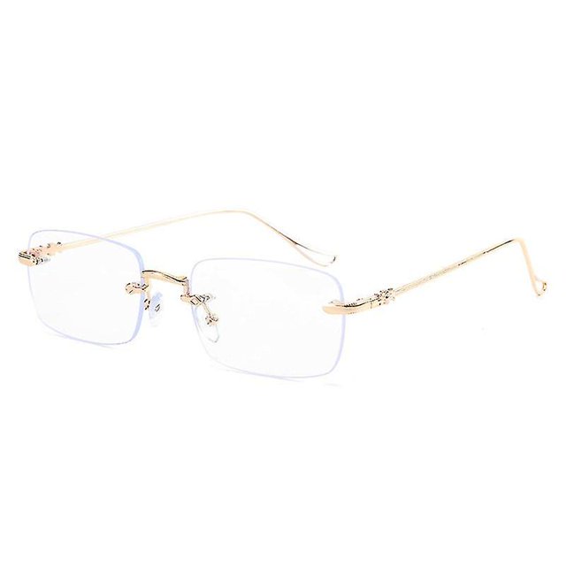 Gafas de bloqueo de luz Anti fatiga ocular Gafas de moda sin montura para lectura Juego LingWen 1327533397032