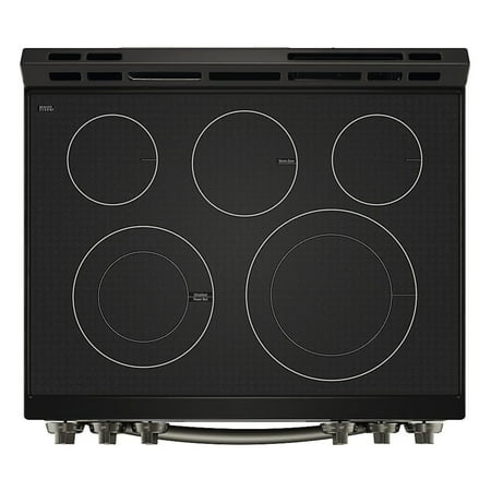 LG - 6.3 cu ft Electric Slide In Range with Air Fry and Smart Wi-Fi Enabled - Black stainless steel