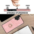 thumbnail image 6 of Fit for Samsung Galaxy A13 4G Case Card Pocket 360° Rotatable Ring Holder Kickstand, Shockproof Drop Resistant PU Leather Soft TPU Back Protective Phone Case For Samsung Galaxy A13 4G, Pink, 6 of 8