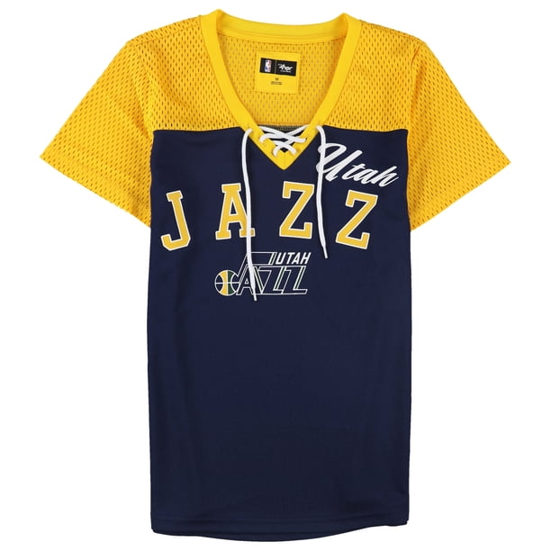 G-III Sports - Camiseta gráfica para mujer Utah Jazz, azul, talla mediana
