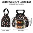 thumbnail image 5 of Pioneer Flower Floral Print Pattern Drawstring Lunch Bag Women - Drawstring Lunch Bag Insulated for Work Office - Stain-Resistant Large Lunchbags for Women with Multi-Pockets, 5 of 6