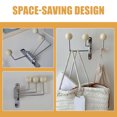 thumbnail image 5 of Wooden and Stainless Steel Swivel Coat Hook for Wall Mount Silver Color Ensures Durability and, 5 of 5