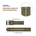 thumbnail image 4 of Uxcell Brown Khaki Nylon Watch Band 18mm Width Soft and Comfortable Nylon Strap with Black Buckle, 4 of 6