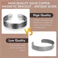 thumbnail image 4 of Pulsera magnética de cobre para hombres y mujeres, brazalete de cobre macizo con 6 imanes, pulsera de energía con imán de cobre rojo, tamaño ajustable con terciopelo, 4 of 5
