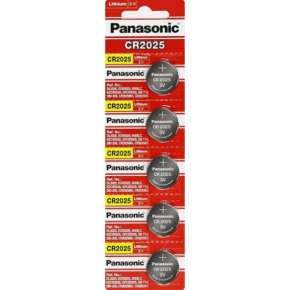 Panasonic CR2025 3V Lithium Coin Cell Battery (10 Pack)