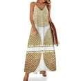 thumbnail image 1 of Vestido sin mangas con estampado Muisca dorado, vestidos de fiesta de verano para mujer, ropa de mujer, vestidos para fiesta de boda, 1 of 7