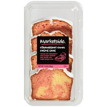Marketside Sliced Strawberry Swirl Cake