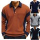 thumbnail image 3 of Ceisia Men Color Block Long Sleeve Zipper Casual Daily Outdoor Versatile Gift Fashion Athletic Top, 3 of 7
