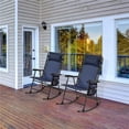 thumbnail image 5 of Yaheetech Zero Gravity Chair for Patio w/ Pillows and Cup Holder Trays-Navy Blue, 5 of 8
