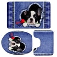 thumbnail image 1 of Juego de alfombras de baño de 3 piezas Bulldog Francés Jean Blue ABPHQTO Cont-CHAPPLE-23431, 1 of 2