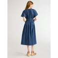 thumbnail image 2 of Free Assembly Womens Flutter Sleeve Midi Dress, Size XS-XXL, 2 of 3