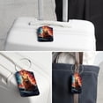 thumbnail image 6 of Cat Luggage Tag, Travel Tags, Handbag Tag - Square PU Leather 2 Pack with Privacy Cover and Stainless Steel Ring - Suitable for Travel, Backpack, Handbag [Amazon Approved], 6 of 7